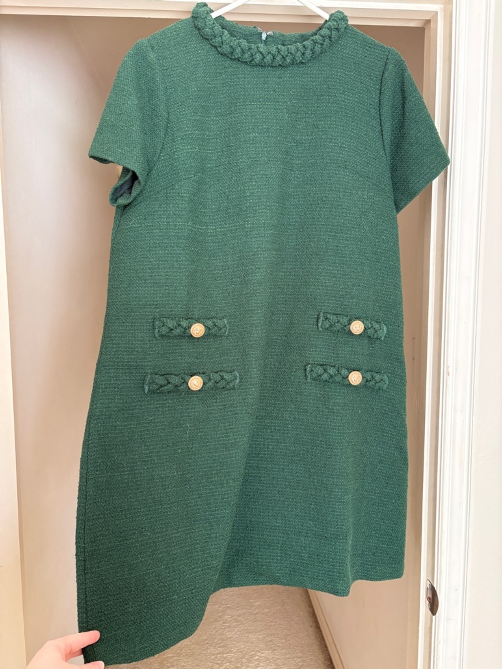 Tuckernuck Emerald Green Tweed Jackie Dress